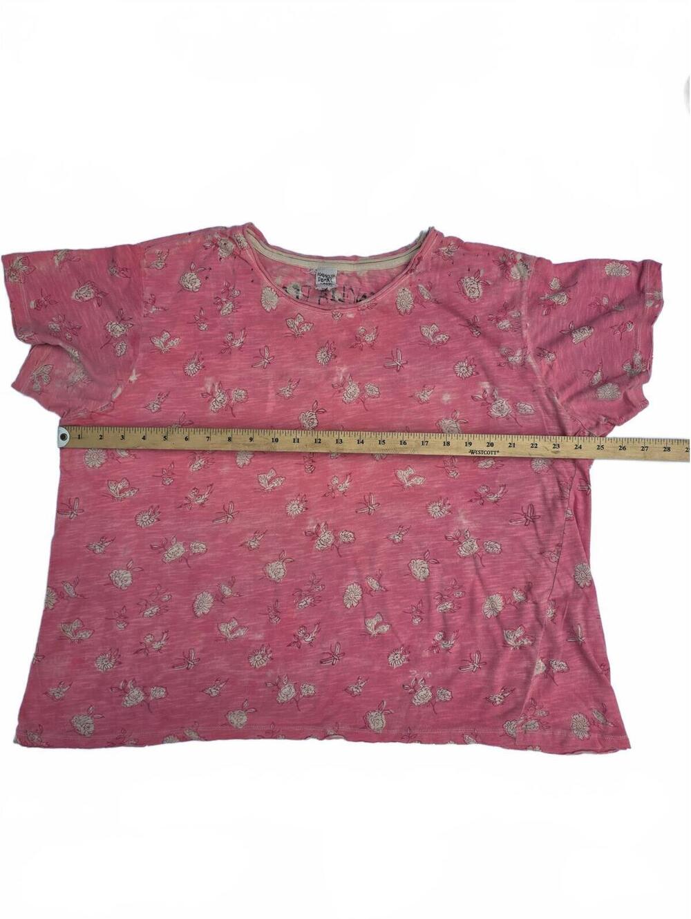 Magnolia Pearl Nectar Floral Boyfriend Tee in La Tuna- One Size Cotton - Picture 7 of 15